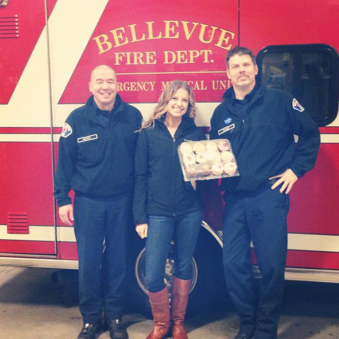 Random Act #11: Delivered cupcakes to Bellevue Fire Department