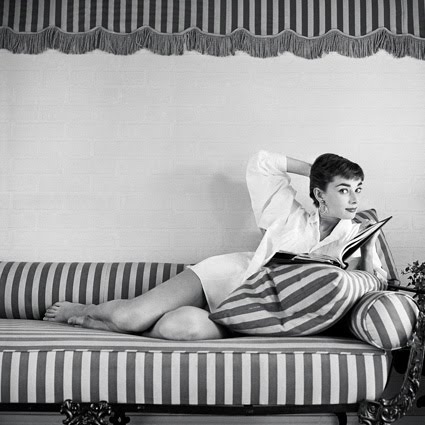 Audrey Hepburn at home