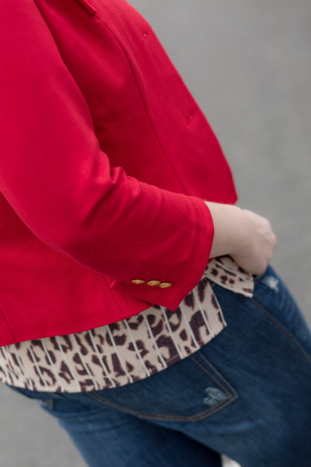 5 - structured red jacket details