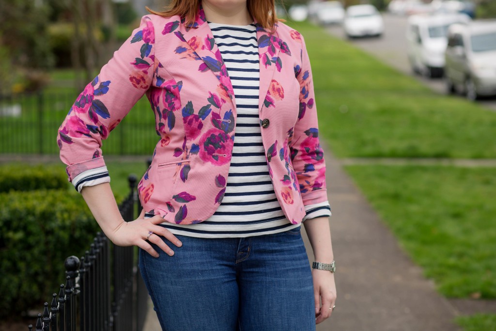 spring pattern mixing floral and stripes