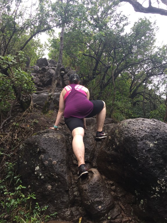 Wa'ahila Ridge Trail boulder climbing